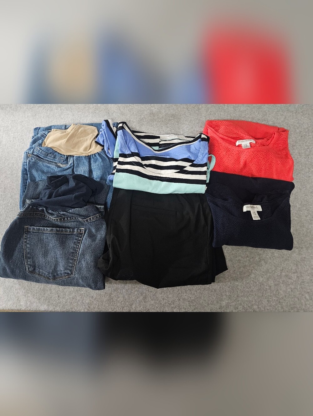 6 Pc Maternity Bundle Size XL 3 Tops And 3 Bottoms